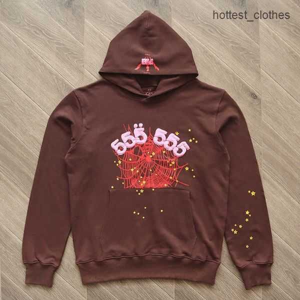 

2023 young thug foam print sp5der 555555 hoodies sweatshirt set brown fashion tracksuit spider web hoody sweatshirts sweatpants suit 8 o9kw, Black