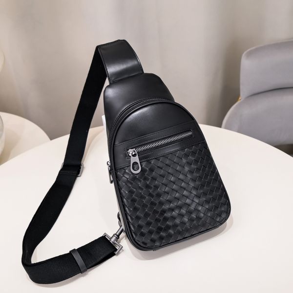 

7a designer bags intrecciato crochet leahther men crossbody black cowhide and hardware purse