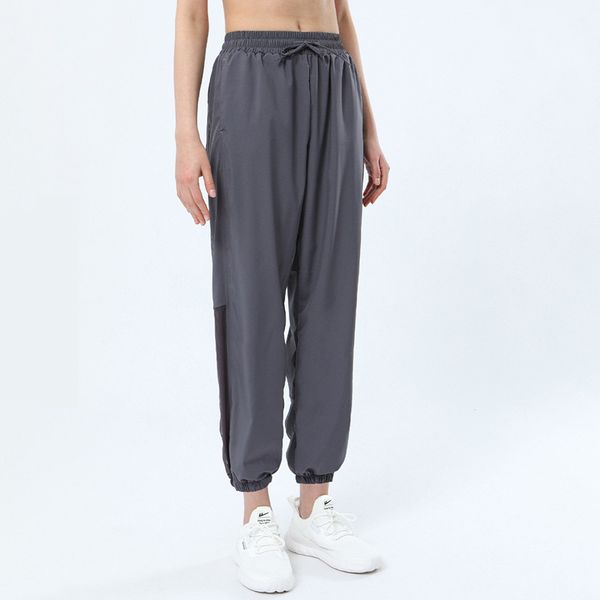 

lu womens yoga jogging push fitness sweatpants soft high waist with pockets casual pants 3 colors ll2312 ll2
