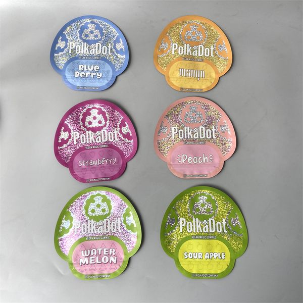 

3.5g polkadot ziplock bags smell proof cali packs 420 packaging mylar bag