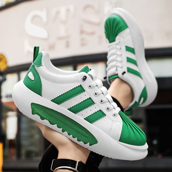 

2023 men women running shoes shell toe white green black brown mens trainers outdoor sneakers size 39-44 color24