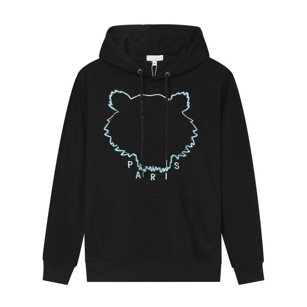 

men's casual hoodie large print style pure cotton cr4w, Black