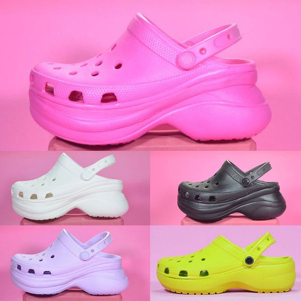

croc classic bae clog sandal women designer sandals height increasing platform clogs waterproof shoes pink thick bottom pool slippers hospit, Black