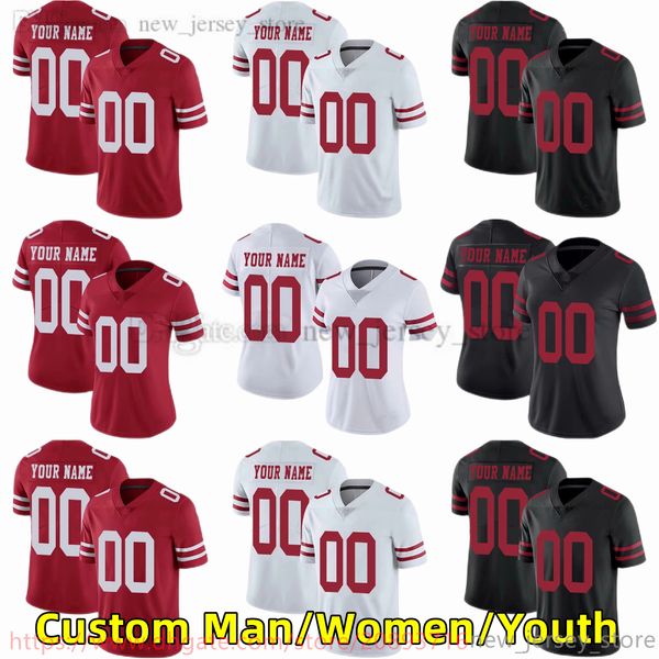 

custom s-6xl ncaa football jersey stitched 5 treylance 85 georgekittle 97 nickbosa 54 fredwarner 10 jimmygaroppolo 44 kylejuszczyk 19 deebos, Black