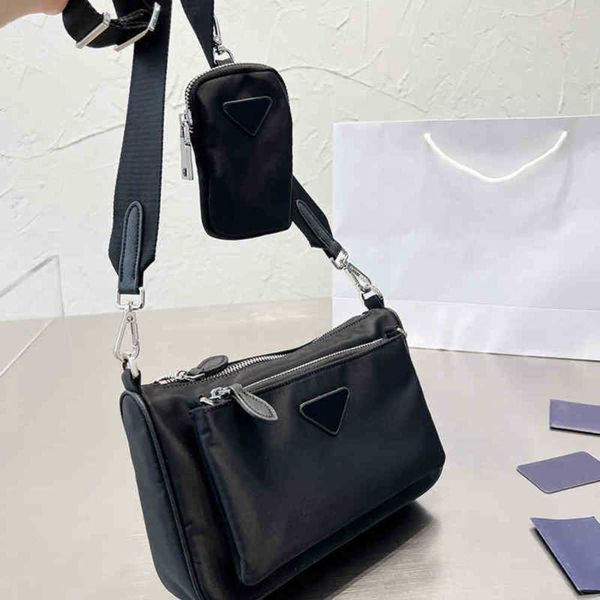 

evening bags crossbody bags designer women handbag nylon shoulder bag classic 3 in 1 messenger men fashion handbags mini wallet 220913