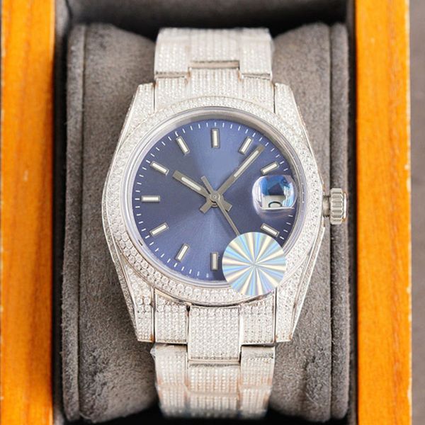 

woman watches diamond watchs wristwatch 904l 41mm automatic silver watch swiss stainless steel sapphire waterproof luminous couples style cl, Slivery;brown