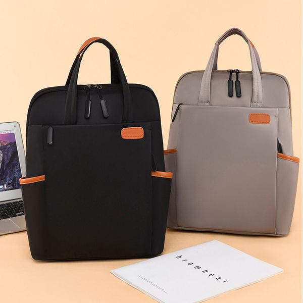 

school bags waterproof women business backpack fashion oxford student backpacks 134 inch lapbag casual travel rucksack mochila 230331