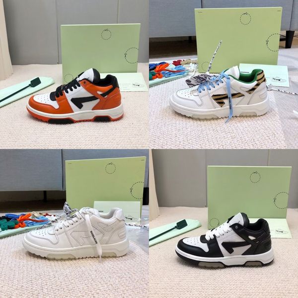 

offs color contrast white arrow shoes white leather small white men's and women's sports lovers' casual board shoes sneaker s, Black