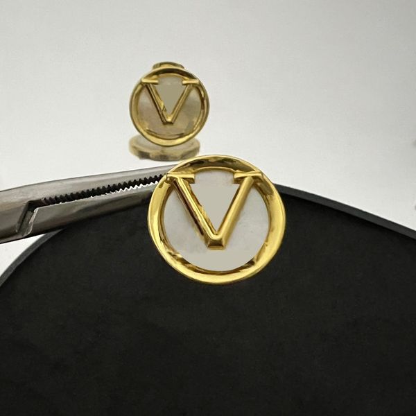 

luxury brand designer earrings fashion gold hoop stud for lady women party wedding lovers gift engagement jewelr, Golden;silver