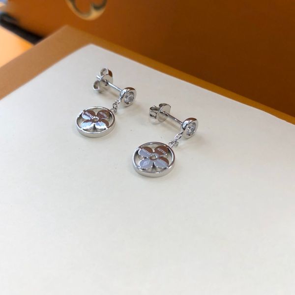 

925 silver plated earrings luxury designer stud brand couple earrings for woman wedding birthday party gifts colorproof, Golden;silver