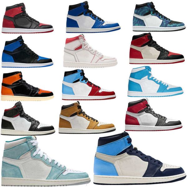 

high jumpman j1 x men basketball shoes obsidian asg unc crimson tint fearl banned retroes 1s chicago women white grey sports shoe