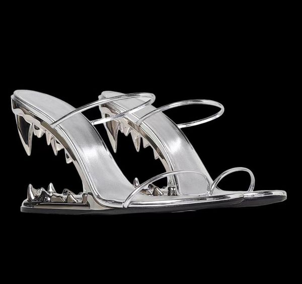 

new 2023 womens sculpted slippers metallic sandal fashion brand wedge slipper street style women luxury designer pantoufle, Black