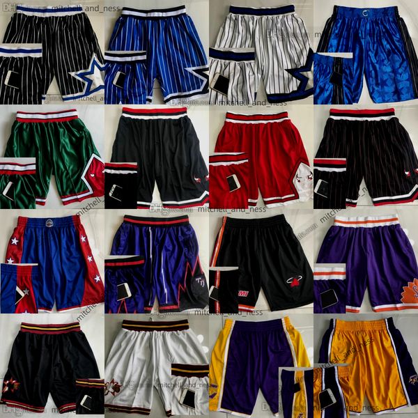 

authentic mitchell and ness basketball shorts with pockets retro real stitched baskeball pocket short breathable gym training beach pants sw, Black