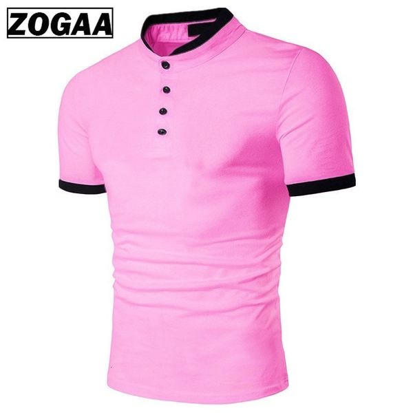 

men's polos zogaa shirt cotton short sleeve casual s summer breathable solid male plus size s-3xl 230428, White;black