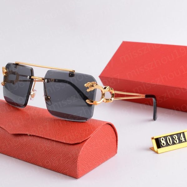 

designer fashion sport sunglasses for men buffalo horn glasses mens women rimless sun eyeglasses silver gold metal frame eyewear lunettes 80, White;black