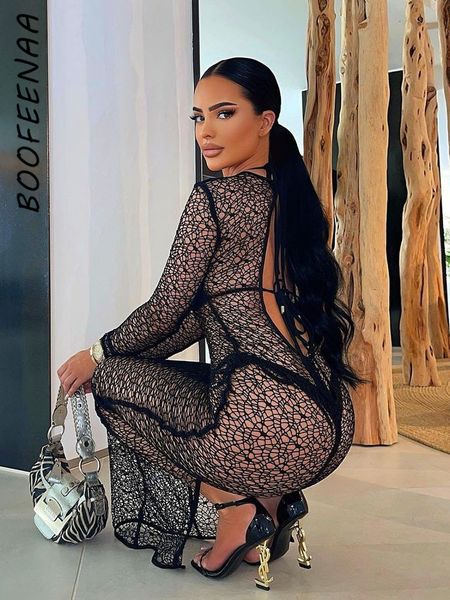 

party dresses boofeenaa see through long black for women evening backless split maxi dress night club outfits 2023 c82 dz18 230428, White;black
