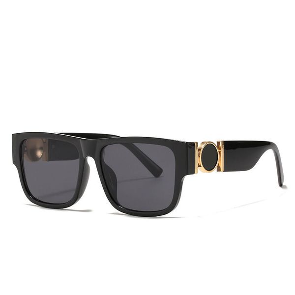 

women square sunglasses fashion womens brand designer luxury rectangle full frame black double b style men glasses with case, White;black