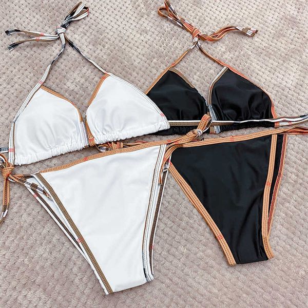 

designer bikini swimsuit 2023 womens bikinis set strap shape swimsuits designers ladies bathing suit fashion beach summer swim wears clothin, Black