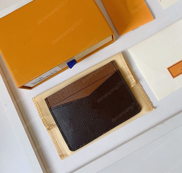 

designer women card holder wallet cards slot men original box flower checkers grid fashion whole sale, Brown;gray