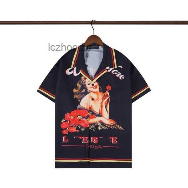

2023 men's casual shirts spotted pattern wacko maria hawaiian shirt men women t-shirt beach tees oversized cx 9 dgad, White;black