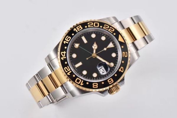 

men's watch china super mechanical watch 40mm fully automatic wind-up 904l intergold stainless steel case sapphire super luminous desig, Slivery;brown