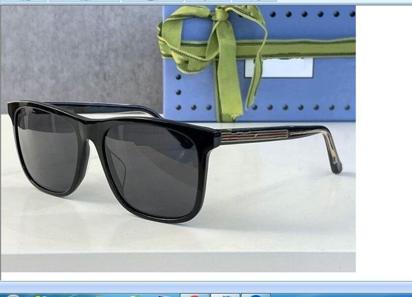 

2023 women men fashion sunglasses black red green strips plank frame grey square glasses available with box, White;black