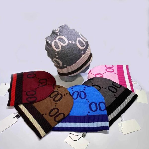 

designer knit beanie hat men and women's fashion trend autumn and winter warm matching clothes style, Blue;gray