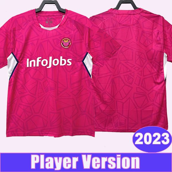 

2023 porcinos fc player version mens soccer jerseys home powder color football shirt short sleeve aldult uniforms, Black;yellow