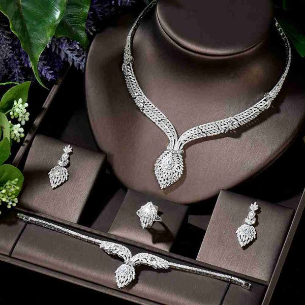 

link, chain african jewelry luxury dubai bridal jewelry set 4pcs necklace bracelet ring sets, Black
