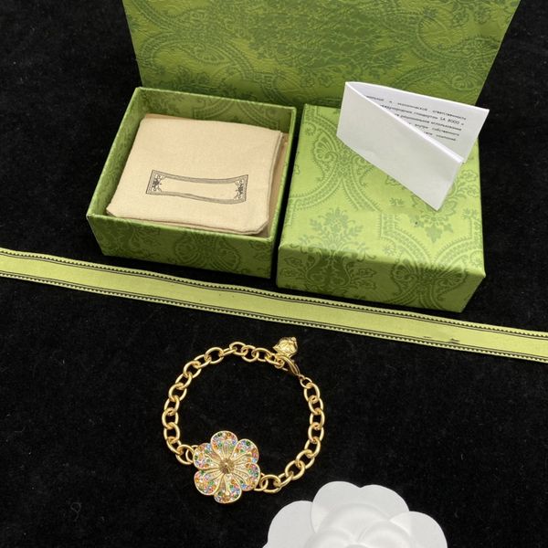 

gold flower bracelets charm chain bracelet for women plated gold chain bracelets supply, Golden;silver