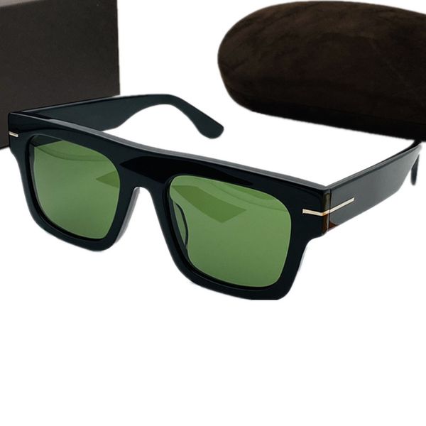 

classical bigrim polarized sunglasses uv400 53-20-140 italy square plank fullrim hd dark green brown lens goggles fullset design case, White;black