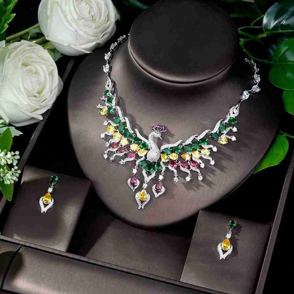 

link, chain 2021 dubai selling peacock jewelry set wedding accessories jewelry women, Black