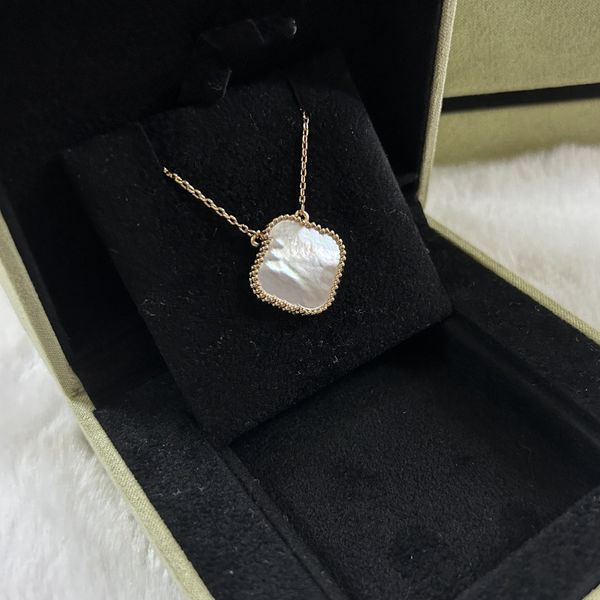 

luxury woman pendant necklaces four leaf clover designer van necklace fashion jewelry women chokers necklace f3, Silver