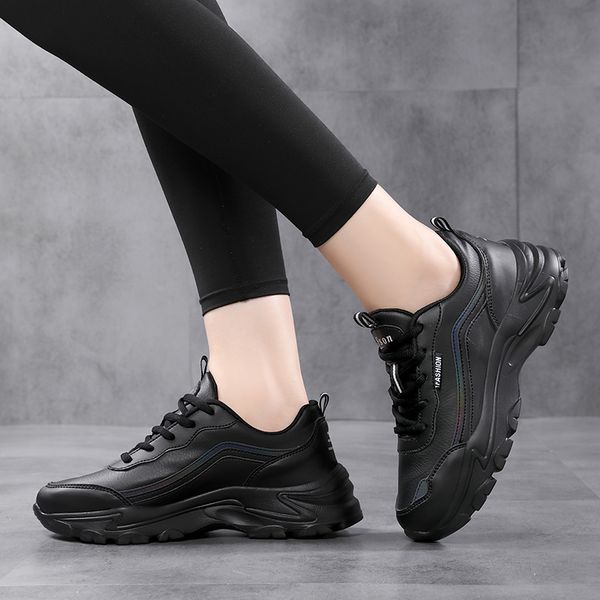 

womens shoes female sneakers fashion platform running shoes vulcanized casual sneakers girl footwear zapatillas mujer, Black