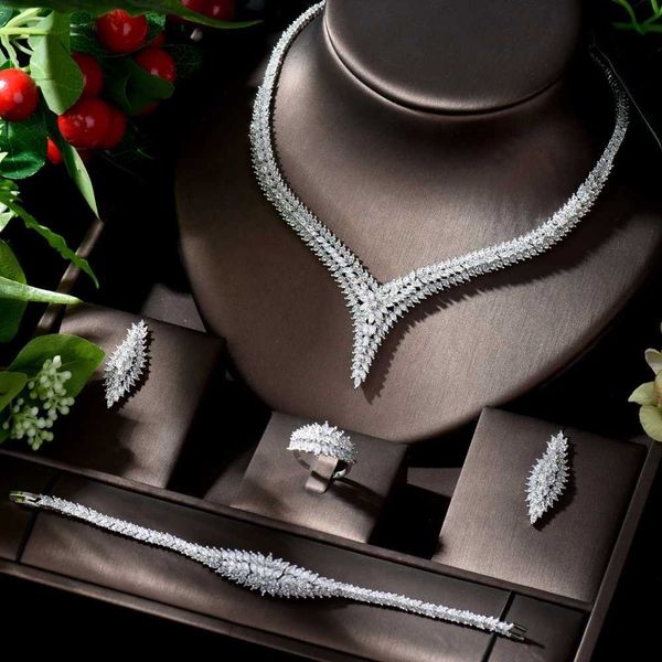 

link, chain african 4pc bridal jewelry sets fashion dubai necklace sets for women wedding party accessories design, Black