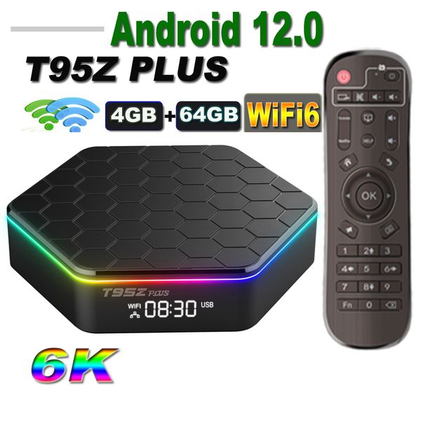

10pcs t95z plus android 12 tv box allwinner h618 4gb 64gb 32gb 2gb16gb media player 2.4g 5g wifi6 bt4.0 100m 6k