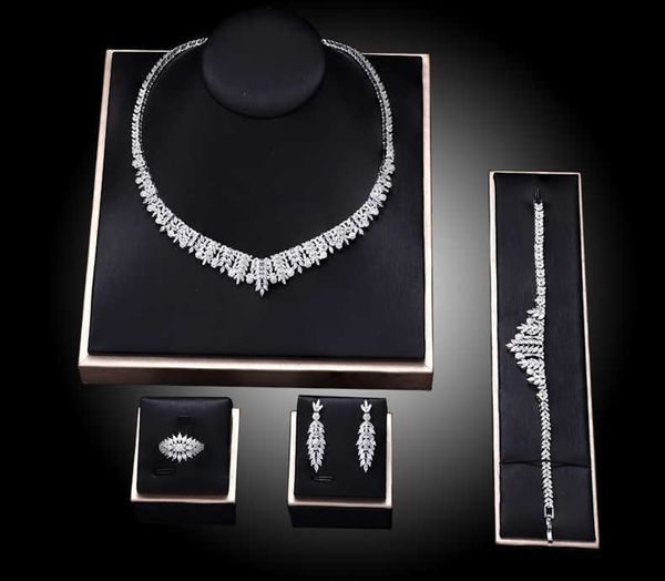 

link, chain baoyi nigeria 4pcs bridal zirconia jewelry sets for women party, luxury dubai nigeria cz crystal wedding jewelry sets, Black