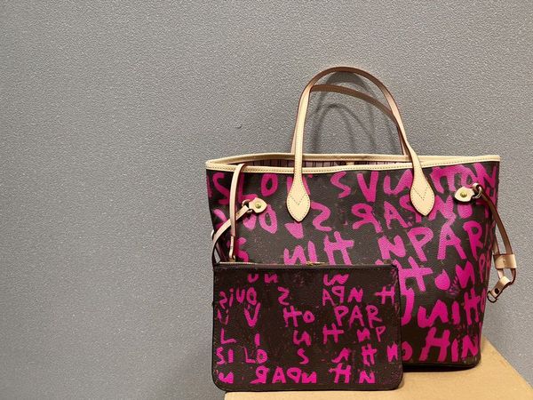 

designer women speedy 30 graffiti tote bag luxurys designers boston hand bags printed shoulder handbags lady monograms leather canvas pillow
