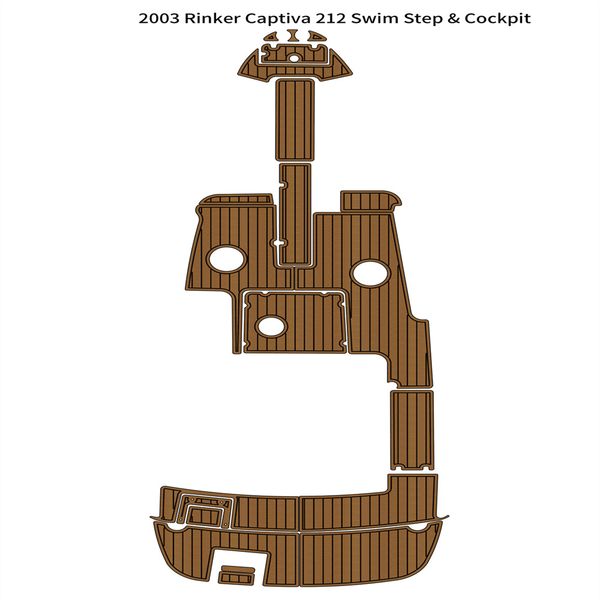 

2003 rinker captiva 212 swim step cockpit boat eva faux foam teak deck floor pad