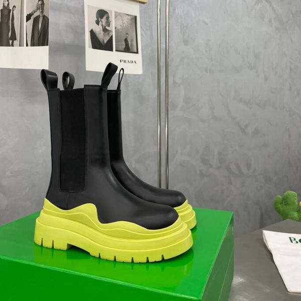 

women bottega boots sandals hipster luxury man tire leather chelsea booties men platform chunky shoes lady stretch twist leather sandals des, Black