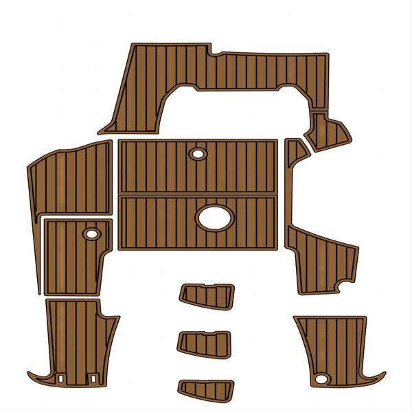 

quality 2011 jeanneau cap camarat 8.5 wa swim platform cocipit pad boat eva teak floor