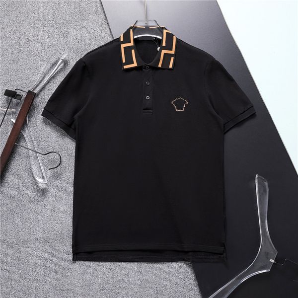 

fashion men's polos shirt short sleeve t-shirt loose summer casual polo asian size m-3xl, White;black