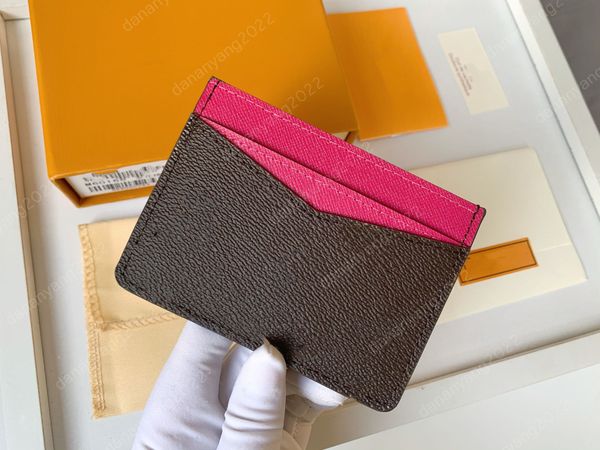 

2023 designer genuine leather women men card holders fashion short luxury multiple mini wallet key coin card holder damier m60166, Brown;gray