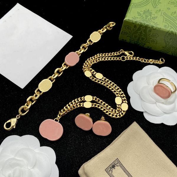 

r pink bracelet necklace earrings set for woman fashion jewelry supply, Black