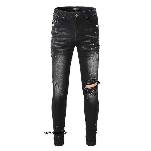 

biker amirs new arrivals mens luxury man designer denim jeans holes trousers pants jean coolguy clothing #845, Blue