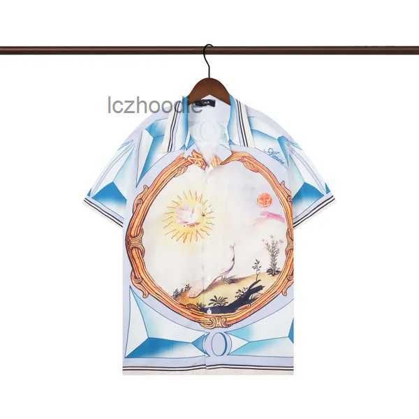 

2023 men's casual shirts spotted pattern wacko maria hawaiian shirt men women t-shirt beach tees oversized cx 3 emaf, White;black