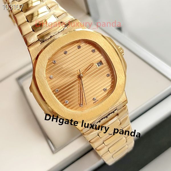 

automatic watch nautilus mechanical men's watch 40mm 5711 pp watch 316l precision steel fashion designer watch wholesale watch waterpro, Slivery;golden