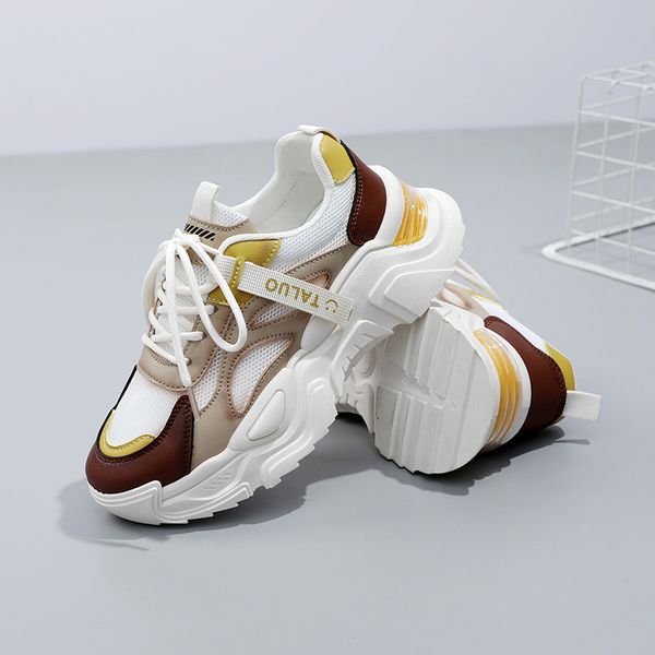 

women shoes 2023 designer sneakers fashion breathable increase 5 cm causal shoes female platform ladies summer sneakers, Black