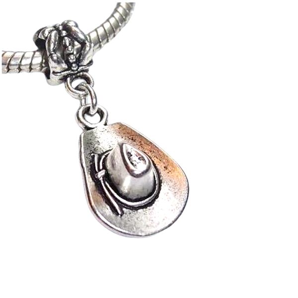 

cowboy hat alloy charm pendants for jewelry making bracelet necklace diy accessories 32*13.5 mm antiqued silver 100pcs, Bronze;silver
