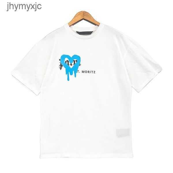 

mens designer tshirt men's t-shirts palms spray love heart print short-sleeved t shirt fashion angels women graphic tees 1 wu4u, White;black